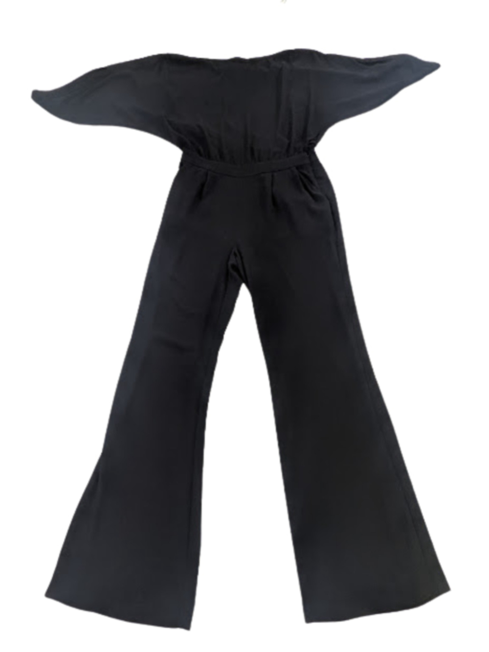 DVF Lucy Jumpsuit 6 Black Dolman Wide Leg Minimalist Quiet Luxury One Piece - Picture 9 of 15
